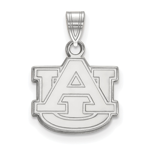 Sterling Silver 1/2in Auburn University AU Pendant