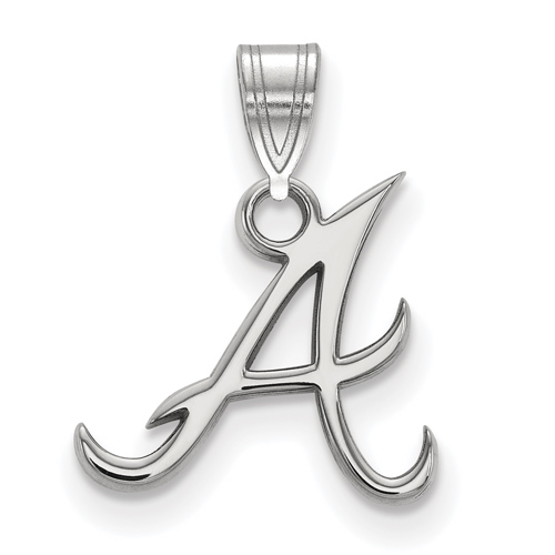 Sterling Silver 1/2in Atlanta Braves A Pendant