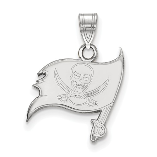 14k White Gold 5/8in Tampa Bay Buccaneers Pendant