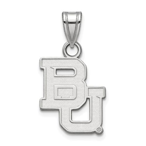 Sterling Silver 1/2in Baylor University Bears Pendant