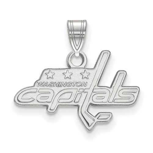 Sterling Silver 1/2in Washington Capitals Pendant