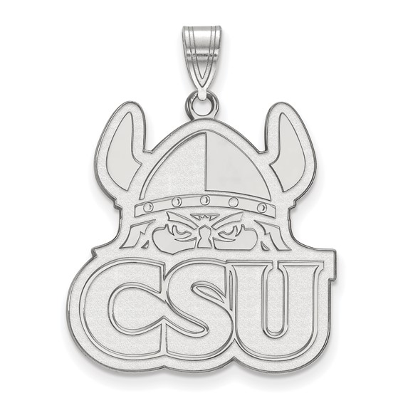 Sterling Silver Cleveland State University Vikings Pendant 1in