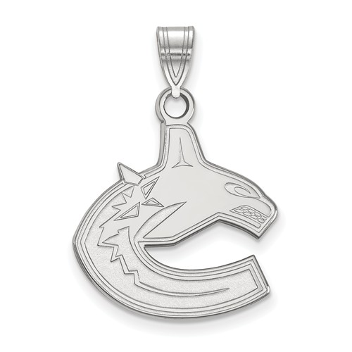 10k White Gold 7/8in Vancouver Canucks Pendant