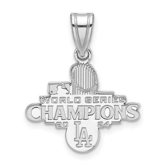 Sterling Silver Los Angeles Dodgers 2024 World Series Champions Pendant 5/8in
