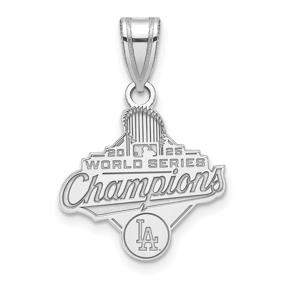 Sterling Silver Los Angeles Dodgers World Series 2025 Pendant 5/8in