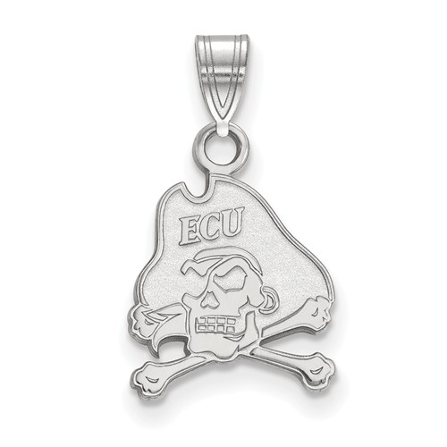 East Carolina University Skull Pendant 1/2in Sterling Silver