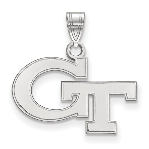 Sterling Silver Georgia Tech GT Charm 1/2in