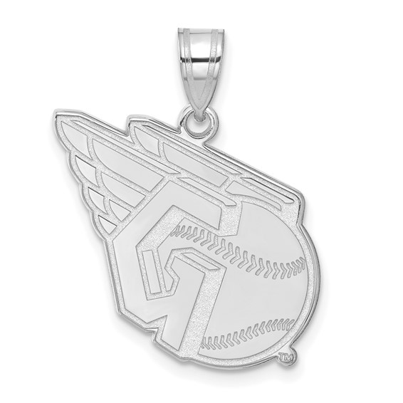 Sterling Silver Cleveland Guardians Logo Pendant 3/4in