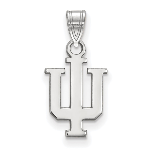 Sterling Silver 1/2in Indiana University Logo Pendant