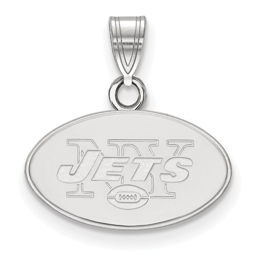 Sterling Silver 7/16in New York Jets Pendant
