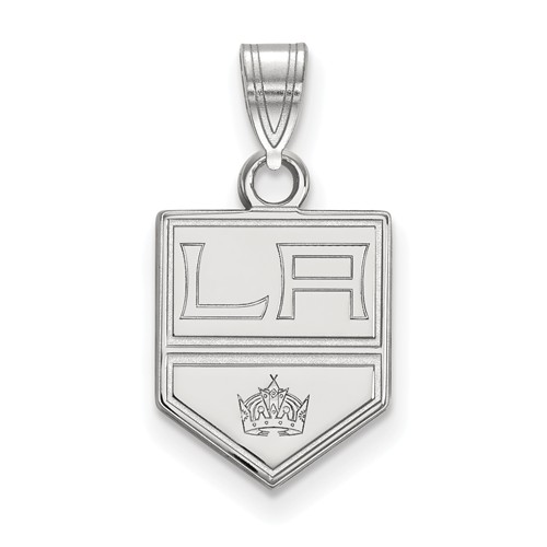 10k White Gold 1/2in Los Angeles Kings Charm
