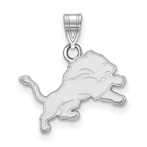 Sterling Silver 5/8in Detroit Lions Pendant