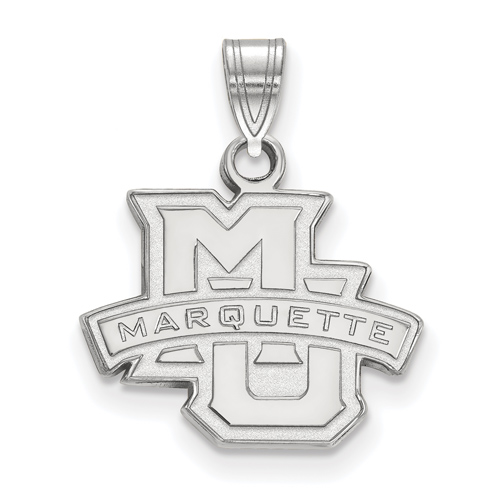 Marquette University Logo Pendant 1/2in Sterling Silver