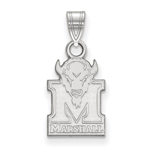 Sterling Silver 1/2in Marshall University Pendant