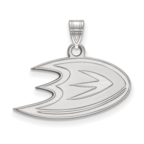 Sterling Silver Anaheim Ducks Pendant 1/2in