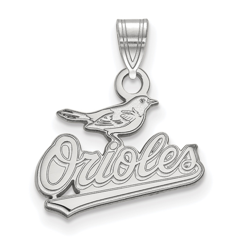 Sterling Silver 1/2in Laser cut Baltimore Orioles Logo Pendant