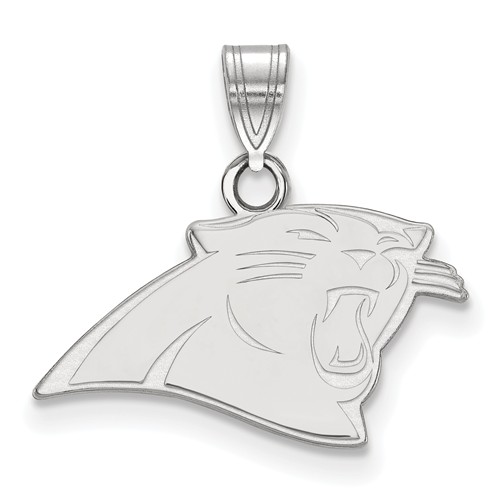 Sterling Silver 1/2in Carolina Panthers Pendant