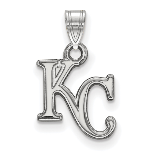 Sterling Silver 5/8in Kansas City Royals KC Pendant