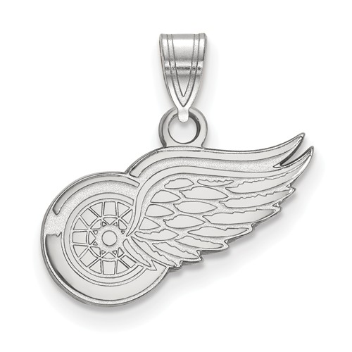 Sterling Silver 1/2in Detroit Red Wings Pendant