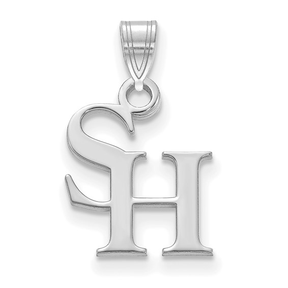 Sam Houston University Logo Pendant 1/2in 10k White Gold