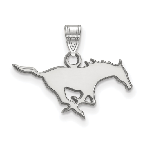 Southern Methodist University Mustang Pendant 3/4in Sterling Silver