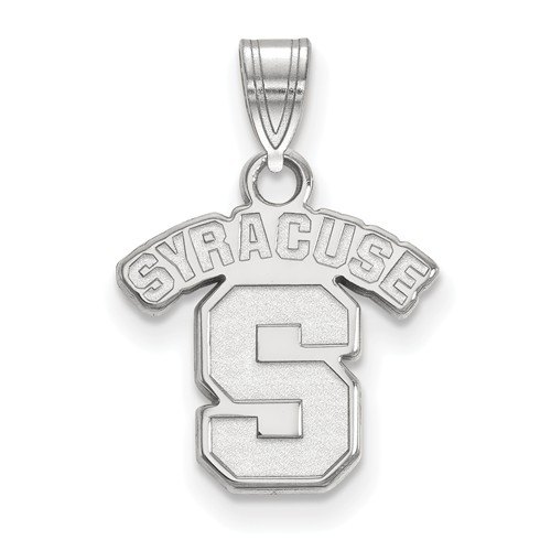 Syracuse University Logo Charm 1/2in 14k White Gold