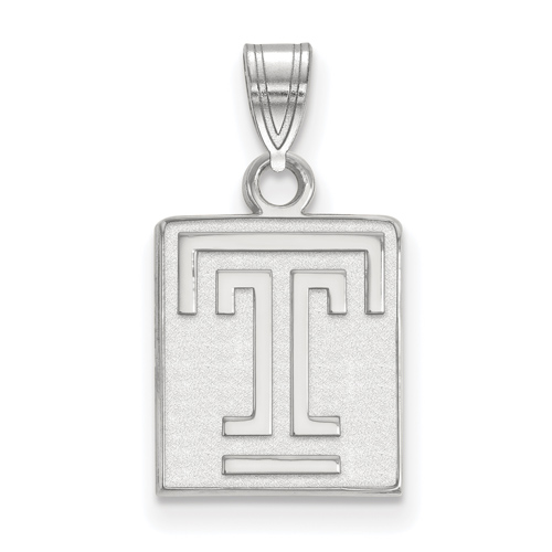 Temple University Pendant 1/2in Sterling Silver