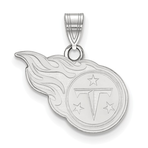 14k White Gold 1/2in Tennessee Titans Pendant