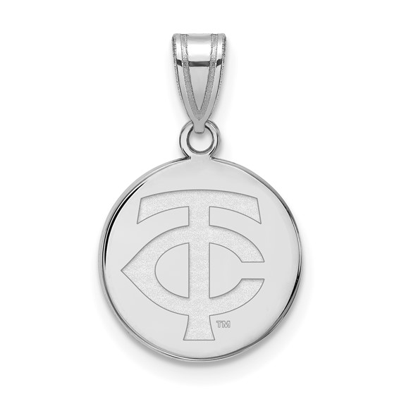14k White Gold 5/8in Minnesota Twins Baseball Club Pendant