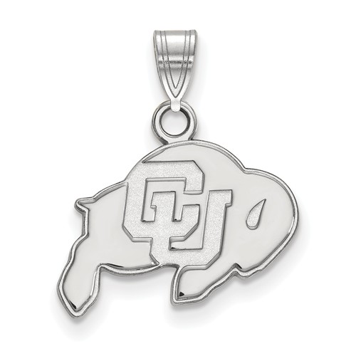 University of Colorado Buffalo Pendant 1/2in Sterling Silver