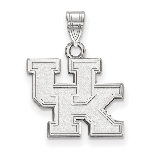 Sterling Silver 1/2in University of Kentucky UK Pendant