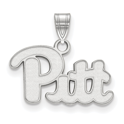 Sterling Silver 1/2in University of Pittsburgh Pitt Pendant