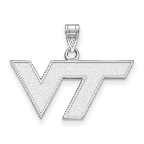 10k White Gold Virginia Tech Pendant 1/2in