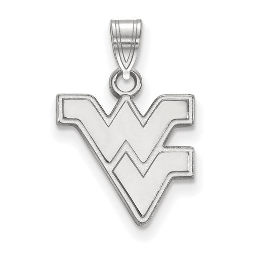 Sterling Silver 1/2in West Virginia University WV Pendant