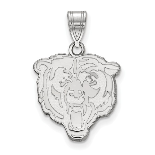 Sterling Silver 3/4in Chicago Bears Pendant