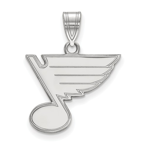 Sterling Silver 5/8in St. Louis Blues Pendant