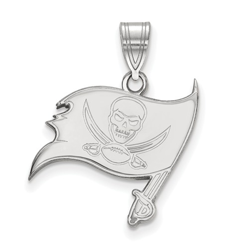 14k White Gold 3/4in Tampa Bay Buccaneers Pendant