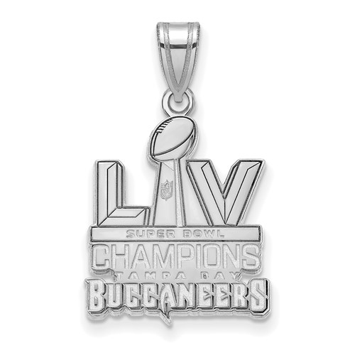 Sterling Silver Tampa Bay Buccaneers Super Bowl LV Pendant 3/4in