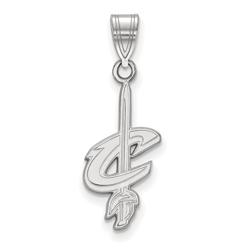 Sterling Silver 5/8in Cleveland Cavaliers Logo Pendant