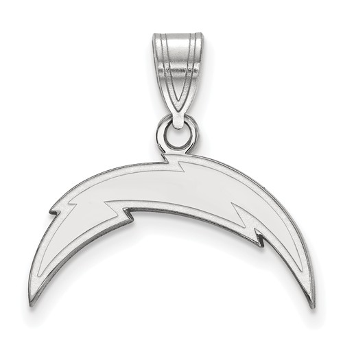 10k White Gold 1/2in Los Angeles Chargers Pendant