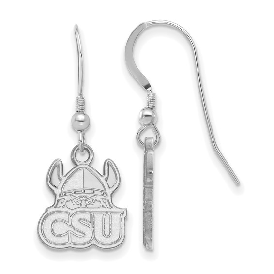 Sterling Silver Cleveland State University Small Dangle Earrings