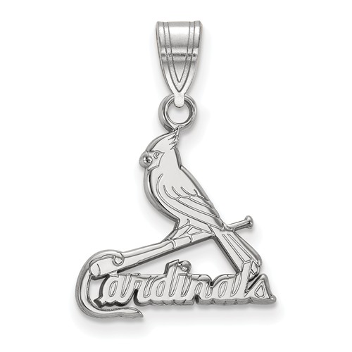 Sterling Silver 5/8in St. Louis Cardinals Laser-cut Pendant