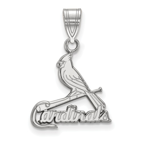 10kt White Gold 5/8in St. Louis Cardinals Laser-cut Pendant
