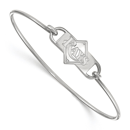 Sterling Silver Tampa Bay Rays Wire Bangle Bracelet