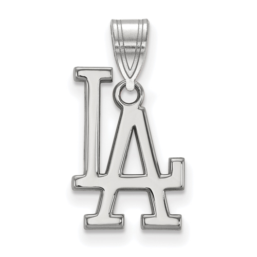 Sterling Silver 5/8in Los Angeles Dodgers LA Pendant