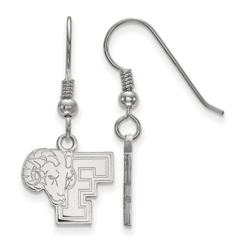 Sterling Silver Fordham University Small Dangle Earrings