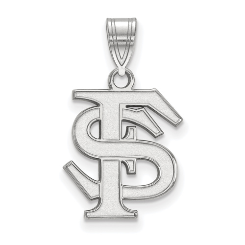 Sterling Silver 5/8in Florida State University FS Pendant