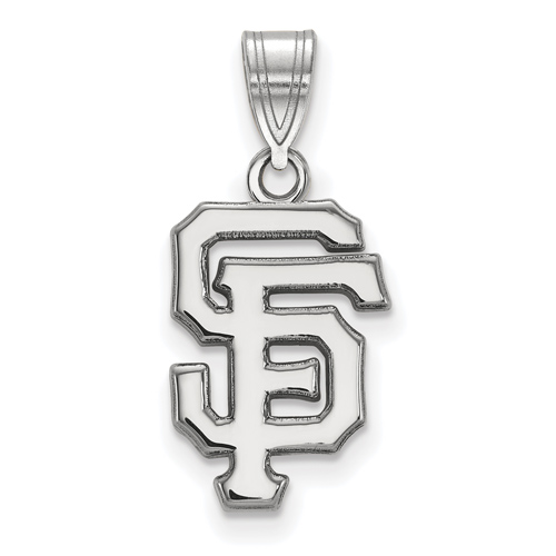 10kt White Gold 5/8in San Francisco Giants SF Laser-cut Pendant