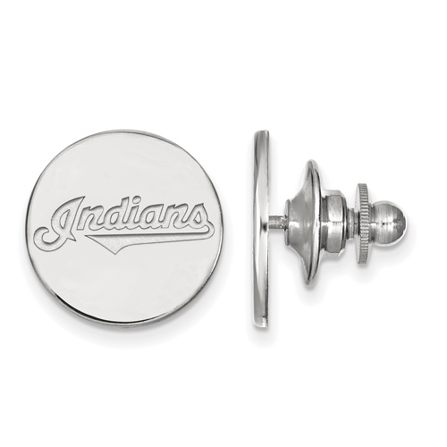 14k White Gold Cleveland Indians Lapel Pin
