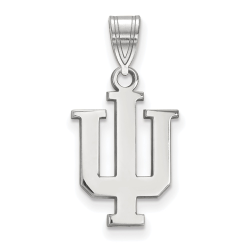 Sterling Silver 5/8in Indiana University Logo Pendant